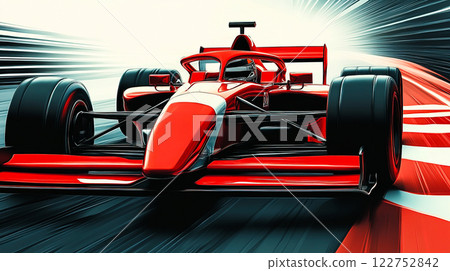 Speedy racing car illustration 122752842