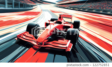 Speedy racing car illustration 122752851