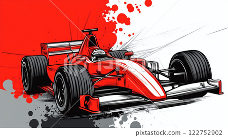 Speedy racing car illustration 122752902