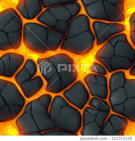 Hot lava texture, cracked magma pattern 122753128