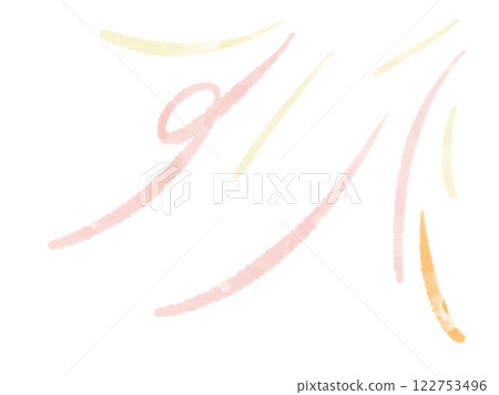 紅色和黃色紙帶等簡單線條的背景插圖 122753496