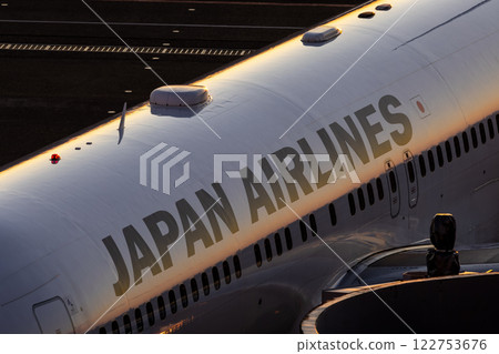 飛機降落在羽田機場 122753676