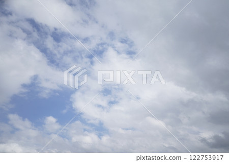 Clouds in the blue sky, Panoramic stage by light background during the summer day. Clouds in the blue sky, Panoramic stage by light background during the summer day. 122753917