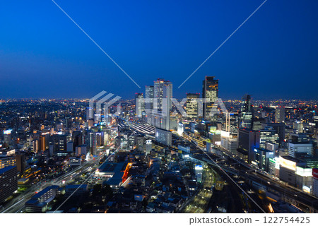 Night view of Nagoya Station's skyscrapers Night view of Nagoya Station's skyscrapers 122754425