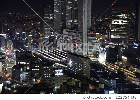 Night view of Nagoya Station's skyscrapers Night view of Nagoya Station's skyscrapers 122754432
