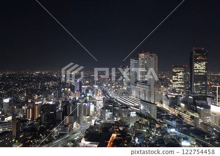 Night view of Nagoya Station's skyscrapers Night view of Nagoya Station's skyscrapers 122754458
