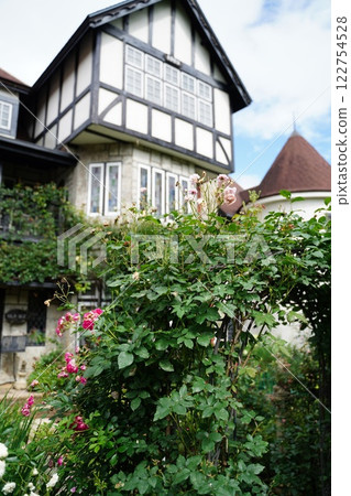 Roses and Western-style houses 122754528