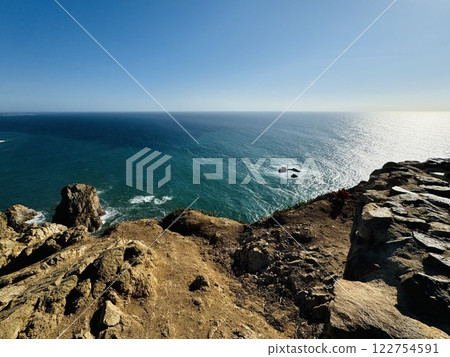A magnificent view from Cabo da Roca, the westernmost point of Europe A magnificent view from Cabo da Roca, the westernmost point of Europe 122754591