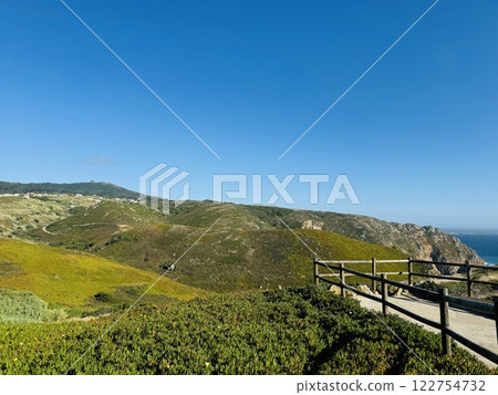 The mountains and sea of Cabo da Roca, a beautiful landscape of nature 122754732
