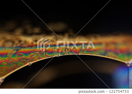 Green liquid surface on the dark background, colourful abstract, green shapes, minimalism, line of light, spectrum 122754733