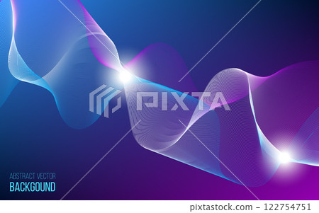Abstract background with color wave design element Abstract background with color wave design element 122754751