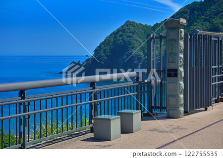 關西、近畿、與部站（與部站）、通往空中車站的與部鐵橋遺跡、從修繕過的散步道望去的景色、兵庫縣香美町（2） 122755535