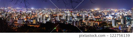 （熊本市全景）在夜空和城市景觀中脫穎而出的絕美全景（花岡山瞭望台） 122756139