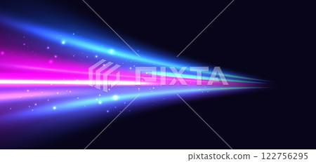Futuristic glow flare and sparkle. Blue and pink blur ray effect. Hi-speed motion moving concept. Futuristic glow flare and sparkle. Blue and pink blur ray effect. Hi-speed motion moving concept. 122756295