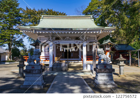 Shiraoka Hachiman Shrine, Shiraoka City, Saitama Prefecture, worship hall, shrine of divine horse legend 122756572