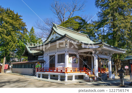Shiraoka Hachiman Shrine, Shiraoka City, Saitama Prefecture, worship hall, shrine of divine horse legend 122756574