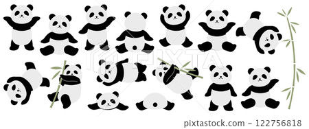 15 幅可愛熊貓插圖 122756818