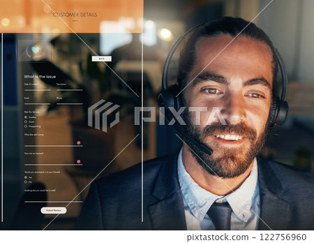 Customer support, web help and tech ux data on a 3d, futuristic hologram with a CRM agent. Call center support worker working on internet client online data for contact us customer service consulting Customer support, web help and tech ux data on a 3d, futuristic hologram with a CRM agent. Call center support worker working on internet client online data for contact us customer service consulting 122756960