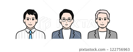 經理、副經理、科長、科長、領導、人物、圖標 經理、副經理、科長、科長、領導、人物、圖標 122756963