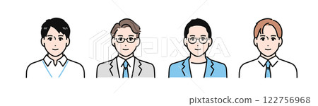 Simple vector illustration set of working men 122756968