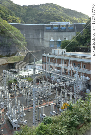 Amagase Dam and Amagase Power Station discharging water (Uji, Kyoto Prefecture) 122757770