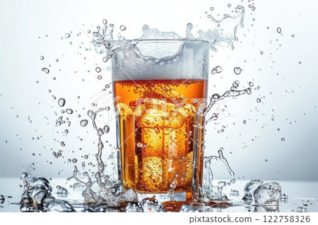 Beer getting poured into glass 122758326