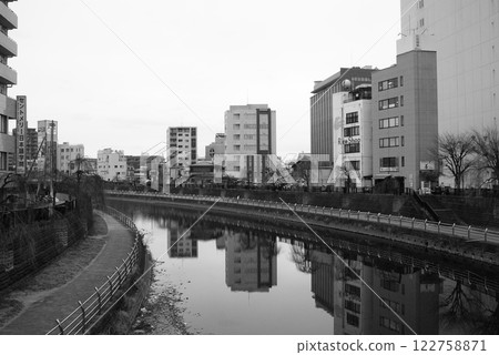 Monochrome, Building, Background, River (Registered February 2025) Monochrome, Building, Background, River (Registered February 2025) 122758871
