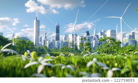 A Sustainable Urban Landscape with Wind Turbines and Greenery to boost ecological balance and livability A Sustainable Urban Landscape with Wind Turbines and Greenery to boost ecological balance and livability 122759055