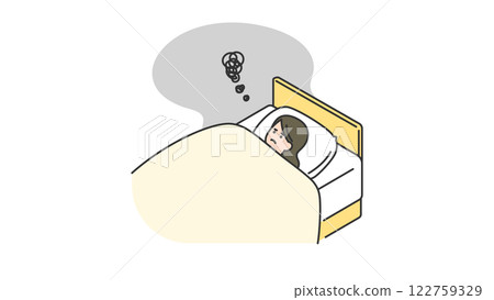 睡眠：睡不著的女人 122759329