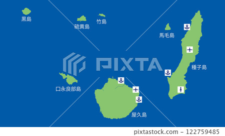 屋久島、種子島區域地圖 122759485