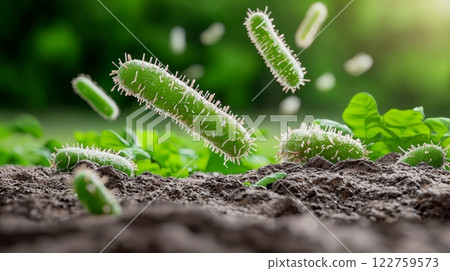 Bacteria converting organic waste into energy, 122759573