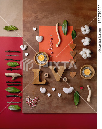 Valentine's Day flat lay 122759925