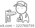 Plumber repairing a bathroom sink 122760739