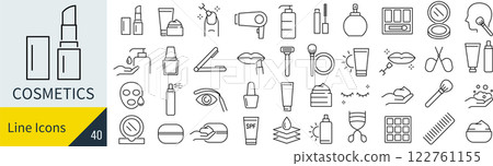 化妝品線圖示集 化妝品線圖示集 122761155