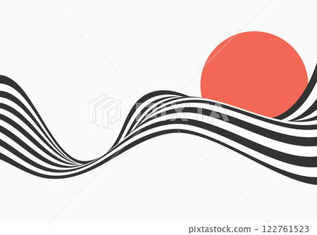 Abstract wave background, wavy stripes or lines, optical art. Abstract wave background, wavy stripes or lines, optical art. 122761523