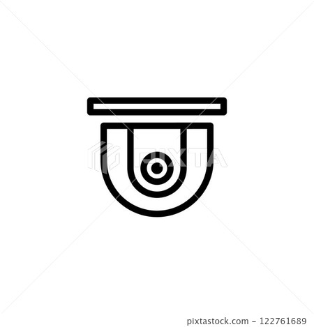 CCTV icon, video surveillance made linear style 122761689