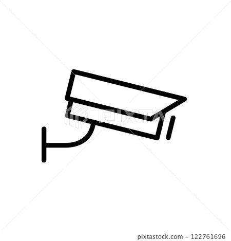 CCTV icon, video surveillance made linear style 122761696