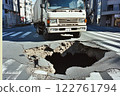卡車墜入塌陷道路 122761794