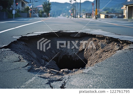 A depressed road 122761795