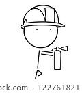 Fireman with a fire extinguisher 122761821