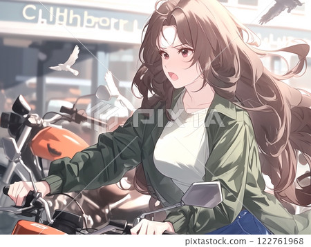 Passionate women riding bikes | Moments of dynamism and freedom Passionate women riding bikes | Moments of dynamism and freedom 122761968