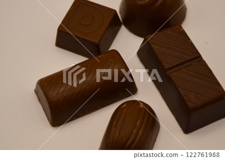 Various forms of chocolate 122761988