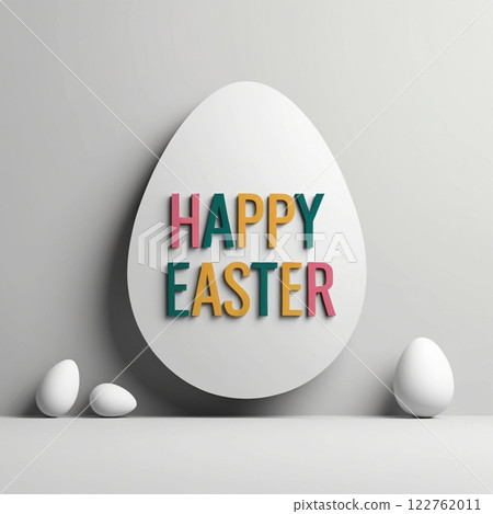 Easter egg with Easter greeting 122762011