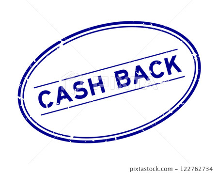 Grunge blue cash back word oval rubber seal stamp on white background Grunge blue cash back word oval rubber seal stamp on white background 122762734