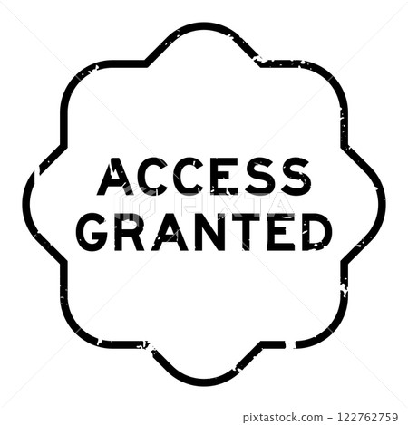 Grunge black access granted word rubber seal stamp on white background Grunge black access granted word rubber seal stamp on white background 122762759
