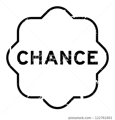 Grunge black chance word rubber seal stamp on white background 122762801
