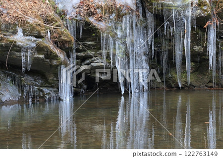 Misotsuchi Icicles: A tourist attraction in Chichibu in winter 122763149