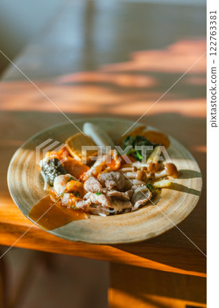 Close up thai food Sukiyaki 122763381