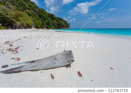 The beauty of Koh Tachai, with its clean white sandy beaches, and pristine coral reefs, Similan National Park, Phang Nga The beauty of Koh Tachai, with its clean white sandy beaches, and pristine coral reefs, Similan National Park, Phang Nga 122763739