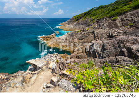The beauty of Koh Tachai, with its clean white sandy beaches, and pristine coral reefs, Similan National Park, Phang Nga 122763746